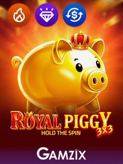 3x3 Royal Piggy Hold the Spin slot by Gamzix — Voodoo Casino